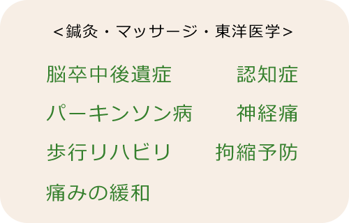 鍼灸・マッサージ・東洋医学での主な対象疾患